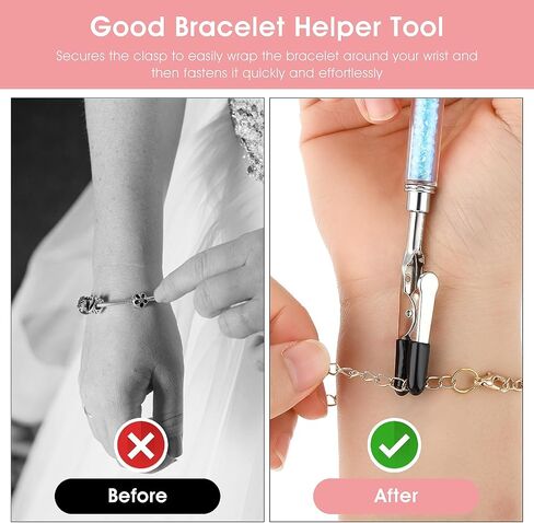 Bracelet Helper Tool, Aid Equipment Buddy Assistant Alligator Clips Bracelet Helper to Put on Yourself for Fastening and Hooking Jewelry Necklace Watch Band Clasp(Blue) in Saudi Arabia