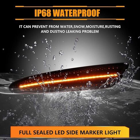 مصابيح LED جانبية للحاجز الأمامي لسيارة Mercedes Benz W211 E350 E550 E63 AMG LCI، W211، مصابيح علامة جانبية للعدسة المدخنة، [فائقة السطوع] مصابيح إشارة الانعطاف LED بيضاء، قطعتان in Kuwait