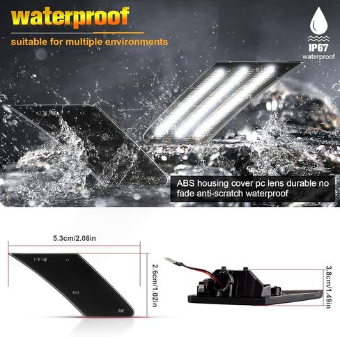 مصباح إشارة وامض LED للحاجز الأمامي متوافق مع 2013-2020 Subaru BRZ Scion FRS T-oyota FT86 استبدال مصباح Sidemarker الأبيض وعدسة دخان بيضاء LED قطعتين in Kuwait