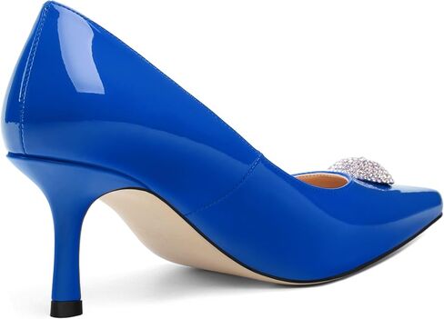 High Heels Pointed Toe Pumps for Women Rhinestone Closed Toe Stillettos Heels Dress Shoes 2.5" in Kuwait