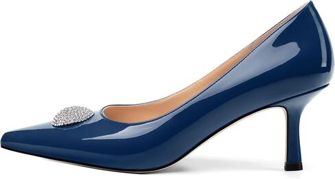 High Heels Pointed Toe Pumps for Women Rhinestone Closed Toe Stillettos Heels Dress Shoes 2.5" in Kuwait