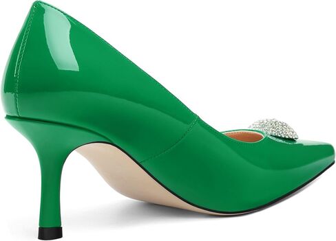 High Heels Pointed Toe Pumps for Women Rhinestone Closed Toe Stillettos Heels Dress Shoes 2.5" in Kuwait