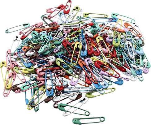 Murtenze 250Pcs Black Nickel-Plated Steel Safety Pins, 0.75inch / 19mm Mini Safety Pins with Convenient Box, Ideal for Clothes, Home, Office in Saudi Arabia