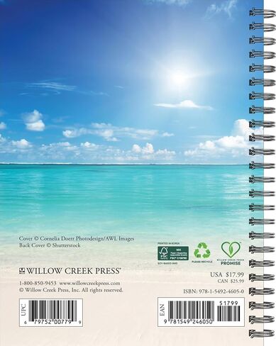 Willow Creek Press Ah, The Beach! Softcover Weekly Planner 2025 Spiral-Bound Engagement Calendar (6.5" x 8.5") in Saudi Arabia