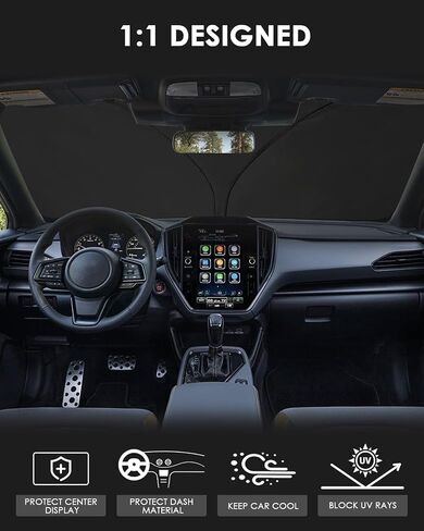Car Sunshade Windshield Accessories for 2024 Crosstrek [Dual-Silver Coating] [4 * 300D Oxford] Sun Shield Sunshade for Front Window Nano Ice Crystal Cooling Keep Cool Interior in Saudi Arabia