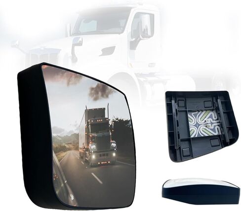 زجاج مرآة بديل رائع لـ Peterbilt 579 (2012-2020) و567 (2008-2017)، مرآة محدبة بزاوية عريضة ساخنة، عاكسة للغاية، جانب الركاب (OEM: 154800014) in Saudi Arabia