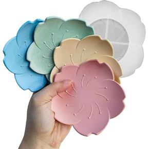 Wehous Cherry Blossom Tray Silicone Mold Flower Storage Tray Mold for Epoxy Resin Concrete Plaster Clay Display Jewelry Holder Trinket Container Candle Holder Mold Unique Art Craft Gift Ornament