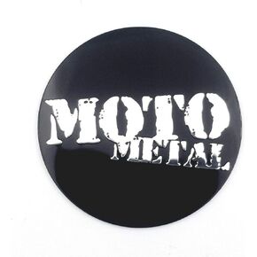Moto Metal 1.59" (40.5MM) Gloss Black Wheel Center Hub Cap Logo Sticker