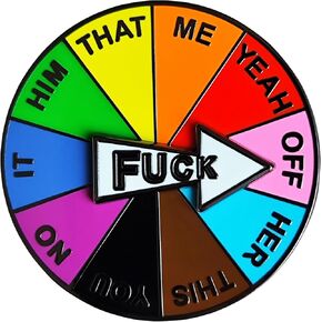 for Fuck Pin Lucky Wheel Enamel Pins Rotatable Arrows Spinning Brooch Pin Badges Funny Lapel Pins Cool Pins for Backpacks Hats Christmas Gifts