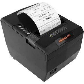 Rongta POS Printer, 80mm Thermal POS Receipt Printer with Auto Cutter, Cash Drawer Support, USB/Serial/Ethernet for Windows/Mac/Linux – Ideal POS Printer for Kitchen and Retail Use (RP327-USE)