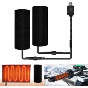 5V USB Heated ATV Grips Cover, Motorcycle Handlebar Heater, Motorcycle Hand Warmer Grips, 6 Gear Temperature with Memory Function, IP67 Waterproof