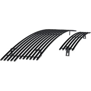 HD Ridez Compatible with Ford F-150 4WD Bar Style & Expedition 1997-1998 Stainless Steel Black 8x6 Horizontal Billet Grille Insert Combo HDR-GRFC2048J