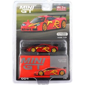 True Scale Miniatures McLaren F1 GTR Red with Yellow Graphics 1996 Presentation Limited Edition to 5040 Pieces Worldwide 1/64 Diecast Model Car