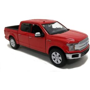 2019 Ford F-150 Lariat Crew Cab Pickup Truck Red 1/24-1/27 Diecast Model Car by Motormax 79363
