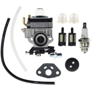 AUTOKAY Carburetor Replace 4082 for Jiffy Ice Auger Jiffy 2 Cycle Engines Carb w/Gasket Fuel Filter Check Valve Fuel Line