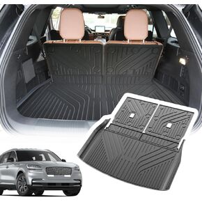 Cargo Liner Compatible with 2020-2024 Lincoln Aviator Trunk Mat Cargo Mat Back Seat Cover Protector Dog Liner Pet Mat Cargo Trunk Liner(Backrest Mats+Trunk Mat)
