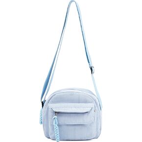 Small Cute Corduroy Crossbody Bag Mini Shoulder Bag Handbags Purse with Zipper Pocket