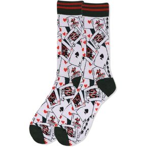 Men's Playing Cards Novelty Crew Dress & Trouser Socks