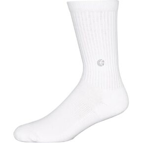 Ethika Men's Crew Sock | White Logo -Silver-