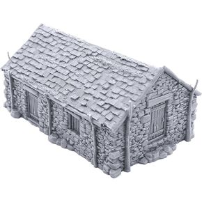 EnderToys The Stone Barn by Printable Scenery, 3D Printed Tabletop RPG Scenery and Wargame Terrain 28mm Miniatures