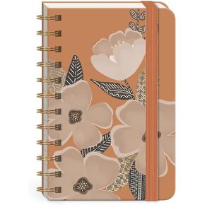 Punch Studio Molly & Rex Batik Botanicals Flower, Mini Spiral Pocket Notebook, 150 Pages (32592)