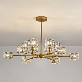 UOFUS 12-Light Glass Globe Sputnik Chandelier Mid-Century Modern Matte Black and Gold Ceiling Light Fixture Vintage Hanging Pendant Light for Bedroom Living Room Kitchen Farmhouse Dining Room