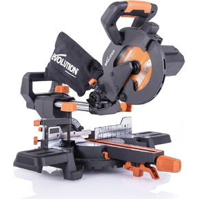 Evolution Power Tools R185SMS+ 7-1/4" Multi-Material Compound Sliding Miter Saw Plus
