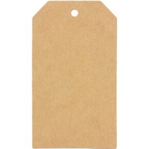 CleverDelights Kraft Price Tags - 2" x 3.5" - 100 Pack - Paper Gift Tag