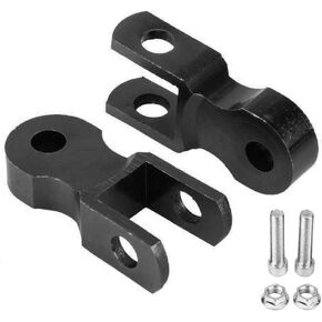 Motorcycle Shock Extenders,Motorcycle Rear Shock Absorber Riser,2PCs Universal Aluminum Alloy Motorcycle Shock Absorber Riser 5cm Heightening Device Pad for Chassis(Black)(with Screw)