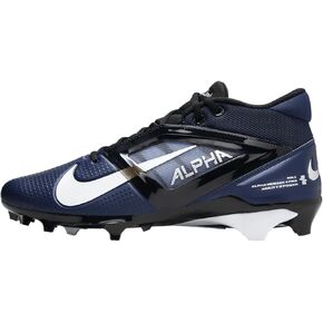 Nike Alpha Menace 4 Pro Football Cleats (FD7037-401, Midnight Navy/Metallic Silver)