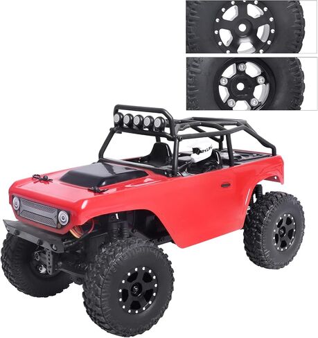 Aluminum 1.0 Beadlock Wheels and Tires for Axial SCX24 Deadbolt C10 Jeep Wrangler Bronco Gladiator 1/24 RC Crawler Car Upgrades (4-Pack) in Kuwait