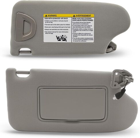 Left Driver Side Sun Visor Compatible with 2013-2018 Nissan Altima with Light 96401-3TA2A(Beige) in Saudi Arabia