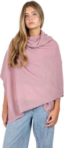 Velanio Cashmere Luxury Knitted Wrap Travel Shawl, Pashmina Stole, All-Season Scarf for Women 90% Wool 10% Cashmere in Kuwait