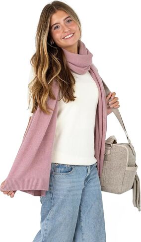 Velanio Cashmere Luxury Knitted Wrap Travel Shawl, Pashmina Stole, All-Season Scarf for Women 90% Wool 10% Cashmere in Kuwait