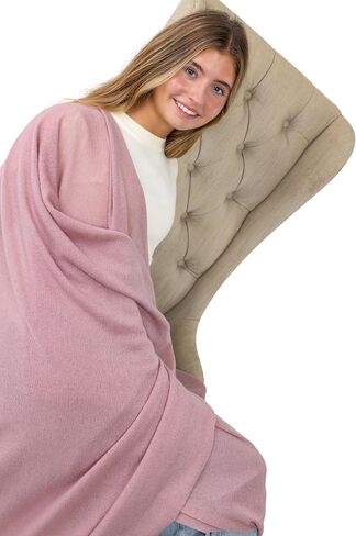 Velanio Cashmere Luxury Knitted Wrap Travel Shawl, Pashmina Stole, All-Season Scarf for Women 90% Wool 10% Cashmere in Kuwait