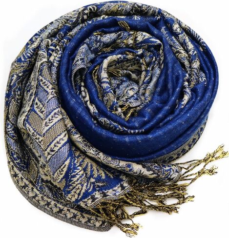 Pashmina Scarf Shawl Bohemian Women Wedding Wrap Stole with Fringes Single Jacquard in Saudi Arabia