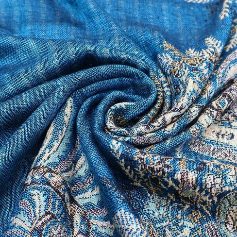 Pashmina Scarf Shawl Bohemian Women Wedding Wrap Stole with Fringes Single Jacquard in Saudi Arabia