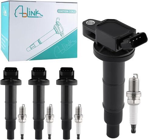 4PCS UF333 Ignition Coil Pack 2.4L L4 For Toyota Camry Corolla Highlander Matrix Rav4 Solara Lexus HS250h Scion TC XB Pontiac Vibe UF-333 IC463 IC465 IC574 in Kuwait