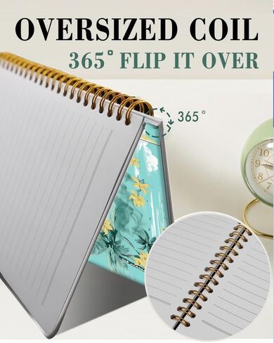 Spiral Journal Notebook,A5 Hardcover Lined Journals for Women Girl 6 x 8.3 in,120 Pages Thick Paper,Cute College Ruled Writing Notebook for Gifts Office Work School(Tropical Summer Island Palm Tree) in Kuwait