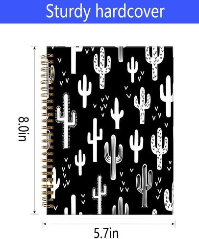 Spiral Journal Notebook,A5 Hardcover Lined Journals for Women Girl 6 x 8.3 in,120 Pages Thick Paper,Cute College Ruled Writing Notebook for Gifts Office Work School(Tropical Summer Island Palm Tree) in Kuwait