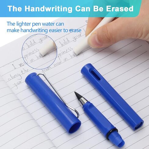3 قطع قلم رصاص يدوم طويلاً، قلم رصاص يدوم طويلاً، رأس قابل للاستبدال، قلم لا نهائي بدون حبر، أقلام كتابة معدنية غير محدودة قابلة لإعادة الاستخدام مع 8 رؤوس أقلام in Kuwait