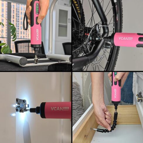 مفك براغي كهربائي 4 فولت من فكانانيرجي، بطارية 2000mAh قابلة لاعادة الشحن بمنفذ USB، مفك براغي لاسلكي مع ضوء LED، عزم دوران قابل للتعديل، 38 في 1، مناسب للمشاريع الصغيرة in Kuwait