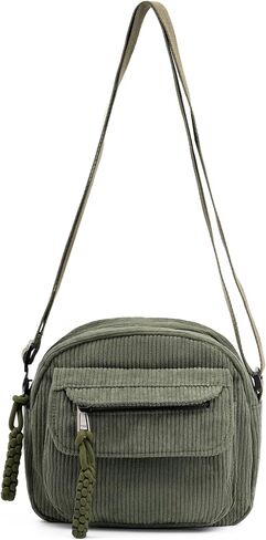 Small Cute Corduroy Crossbody Bag Mini Shoulder Bag Handbags Purse with Zipper Pocket in Kuwait
