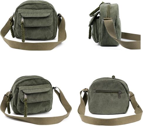 Small Cute Corduroy Crossbody Bag Mini Shoulder Bag Handbags Purse with Zipper Pocket in Kuwait