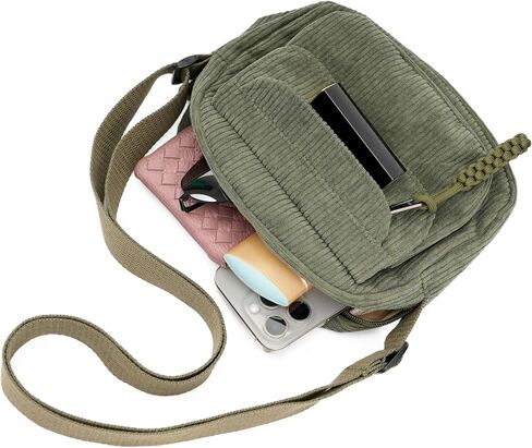 Small Cute Corduroy Crossbody Bag Mini Shoulder Bag Handbags Purse with Zipper Pocket in Kuwait