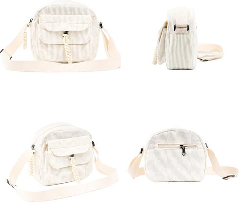 Small Cute Corduroy Crossbody Bag Mini Shoulder Bag Handbags Purse with Zipper Pocket in Kuwait
