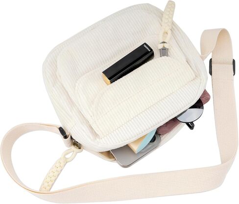 Small Cute Corduroy Crossbody Bag Mini Shoulder Bag Handbags Purse with Zipper Pocket in Kuwait