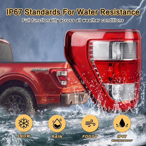 Tail Light Compatible With 2021 2022 2023 Ford F150 Included Bulb and Harness (Halogen W/O Blind Spot, Left Driver Side) in Saudi Arabia