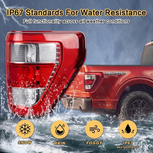 Tail Light Compatible With 2021 2022 2023 Ford F150 Included Bulb and Harness (Halogen W/O Blind Spot, Left Driver Side) in Saudi Arabia