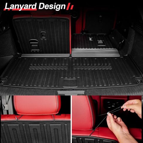 Cargo Mat Compatible with 2022-2025 Acura MDX Cargo Liner with Backrest Mat 2 in 1 Mat TPE All Weather Protection Black Rear Cargo Liners for 2024 2025 Acura MDX Accessories in Kuwait
